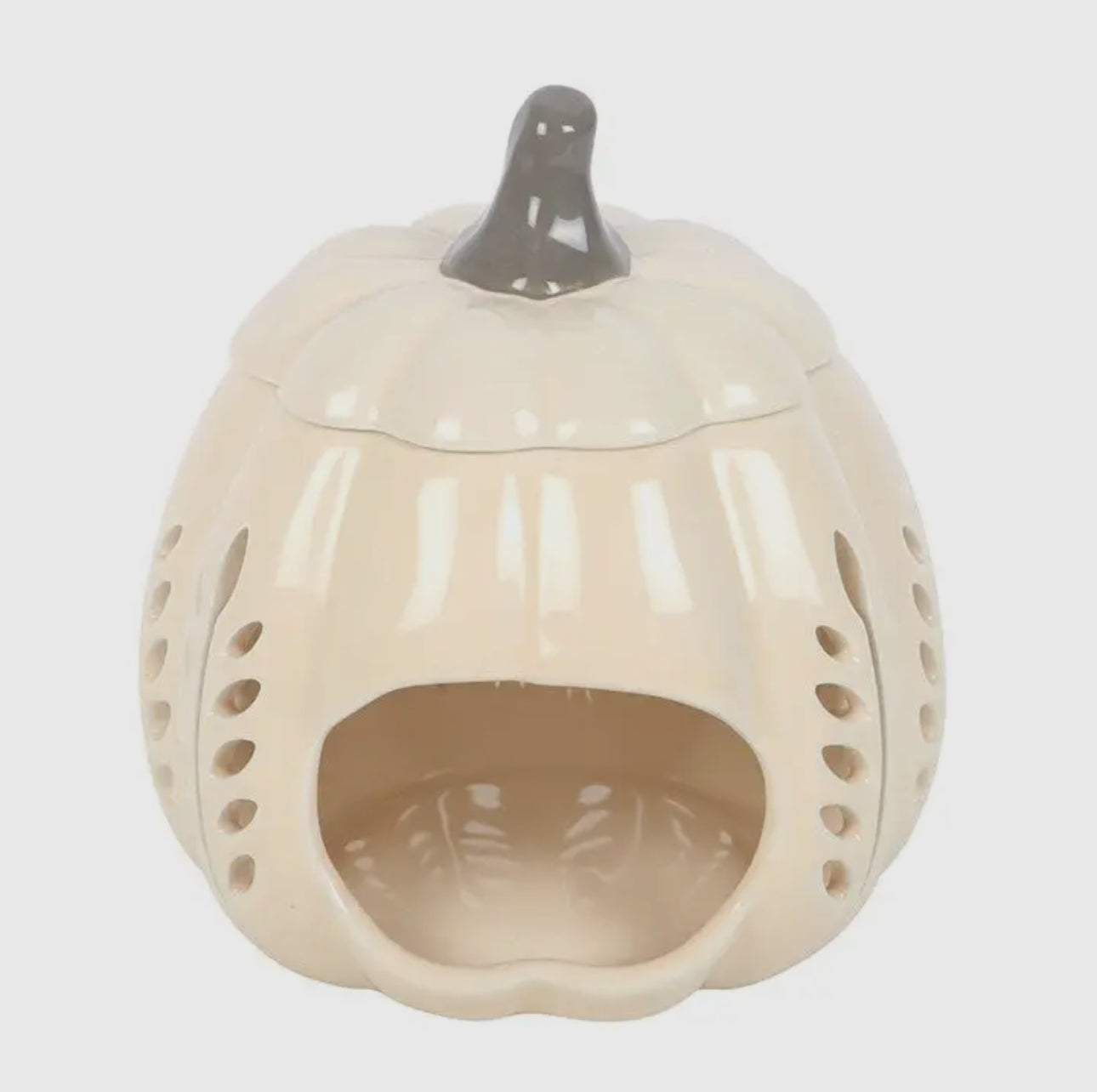 Cream Autumn Leaf Cut Out Pumpkin Oil
Burner and Wax Warmer