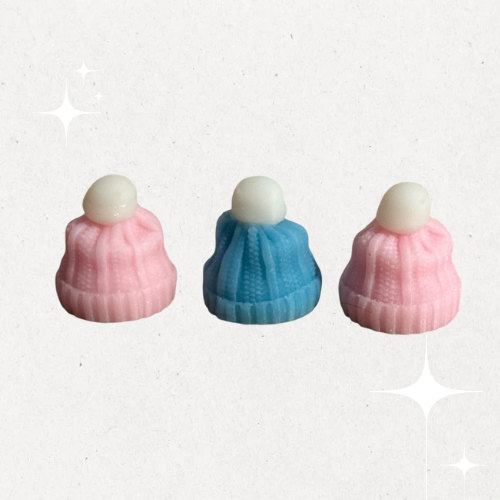 Wooly Hat Shaped Wax Melts – Snowflake Cookie Scent | Box of 6 Gift Set