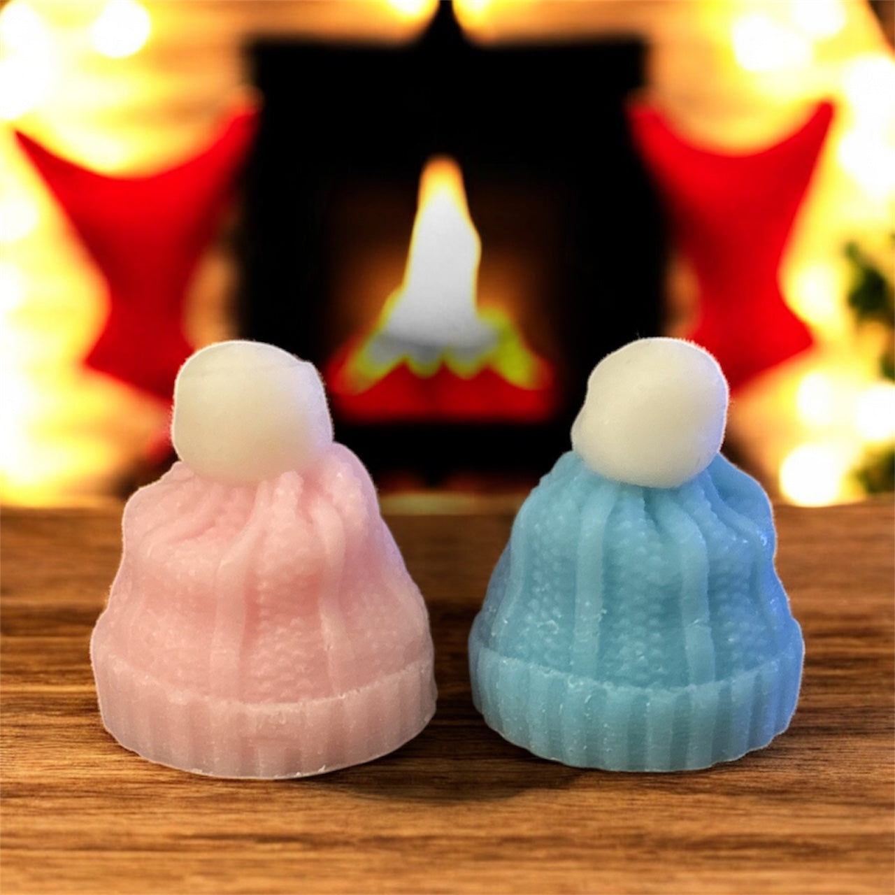 Wooly Hat Shaped Wax Melts – Snowflake Cookie Scent | Box of 6 Gift Set