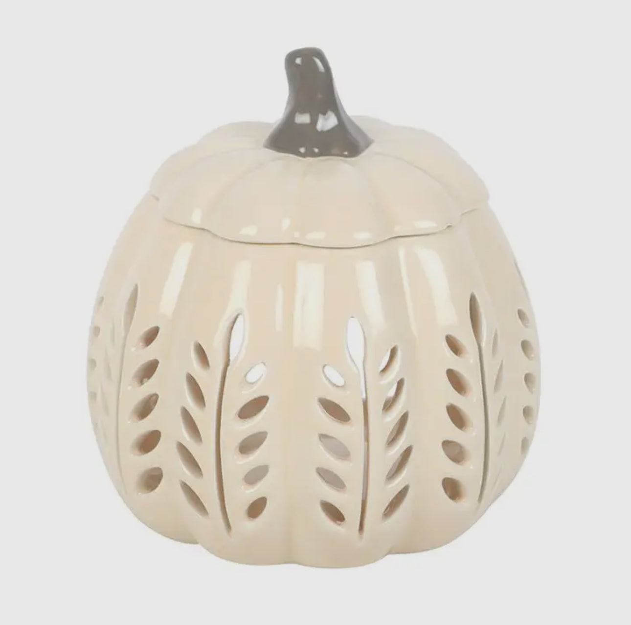 Cream Autumn Leaf Cut Out Pumpkin Oil
Burner and Wax Warmer